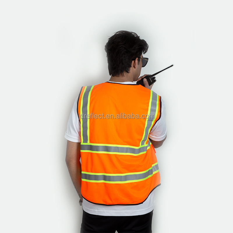 Standard Visibility Reflective Safety Vest with Loop and Hook Closure Neon Yellow Size XXL