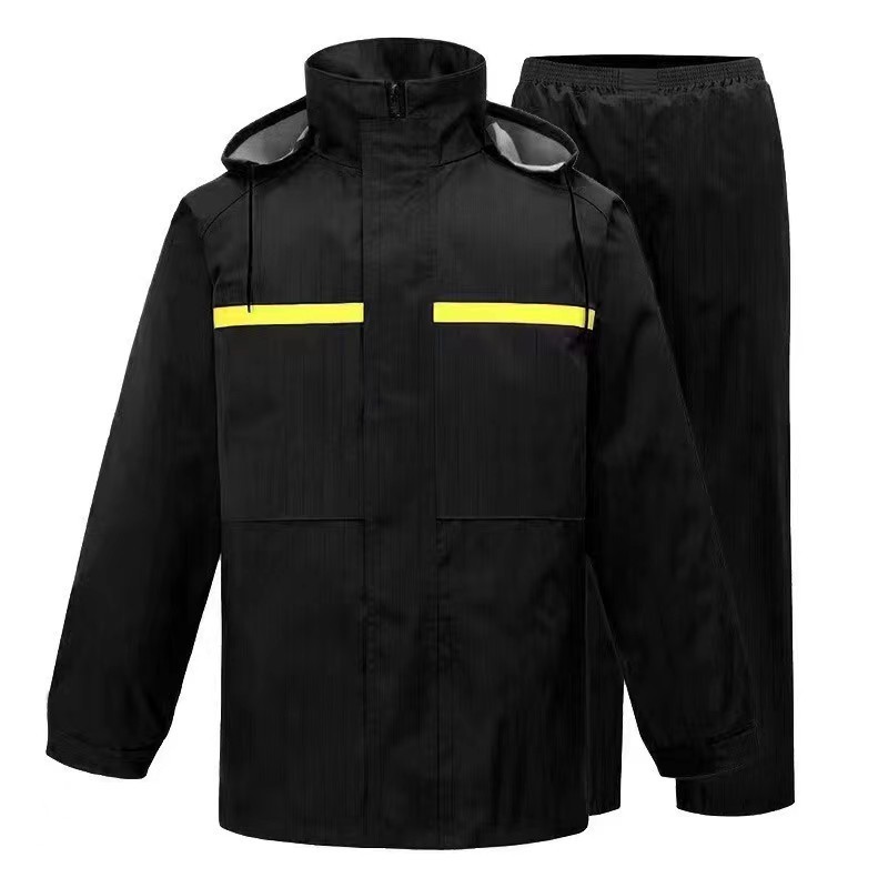 Reflective Rain Jacket, Waterproof Hi Vis Safety Jacket, Heavy Duty Class II High Visibility Trench Coat