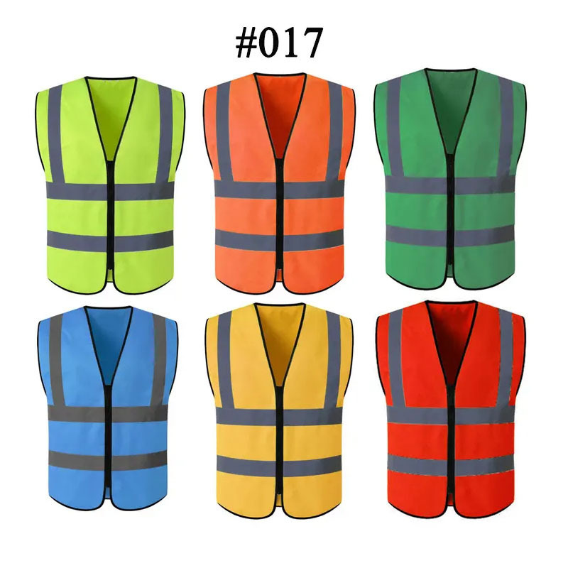 High Visibility Safety Vest with Reflective Strips | Neon Yellow Color | Zipper Front | For Emergency, Construction and Safety