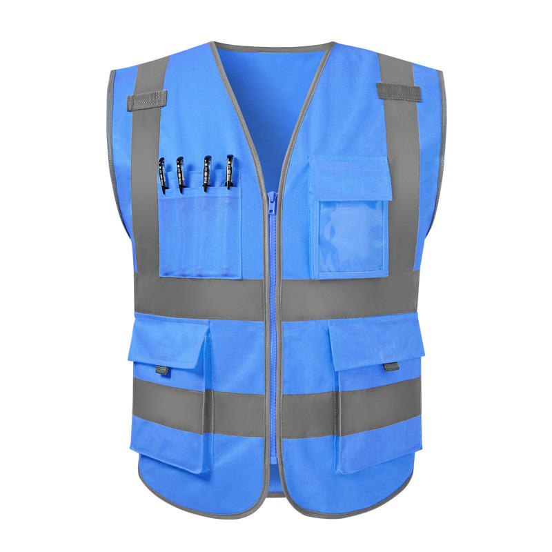 Engineer Safety Vest Reflector 4 Pen Pockets with ID Pocket Reflective Vest OEM Design