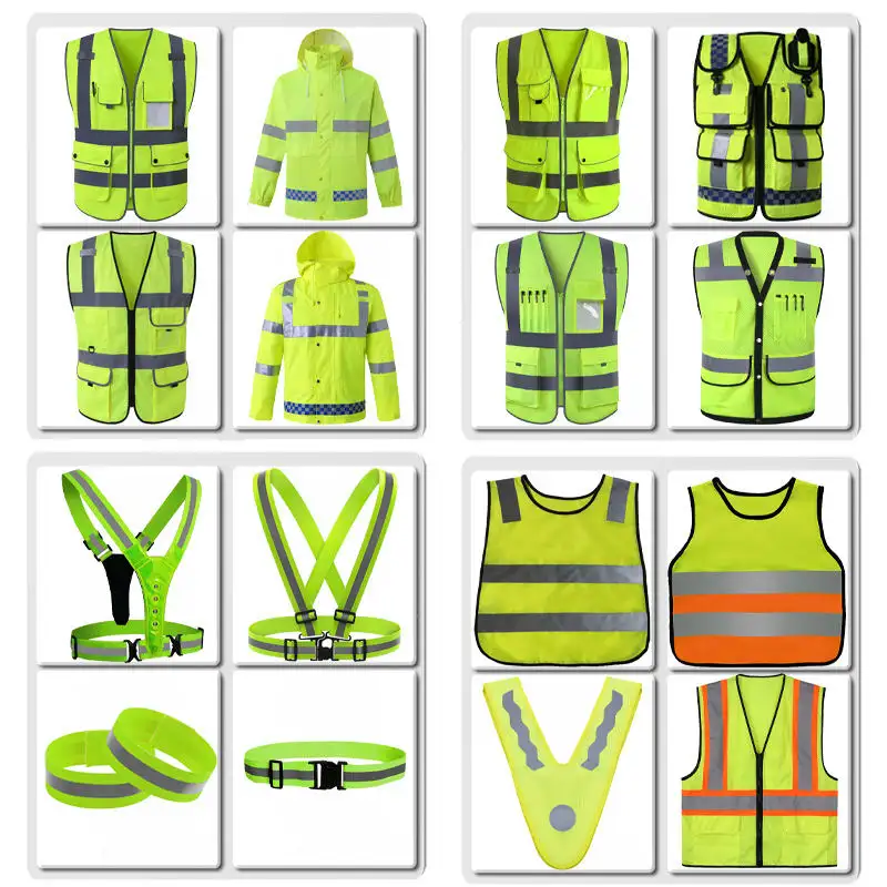 safety reflector ves safety jacket with camou flag reflejante high vis safety vestsecurity guard uniform high visibility vest