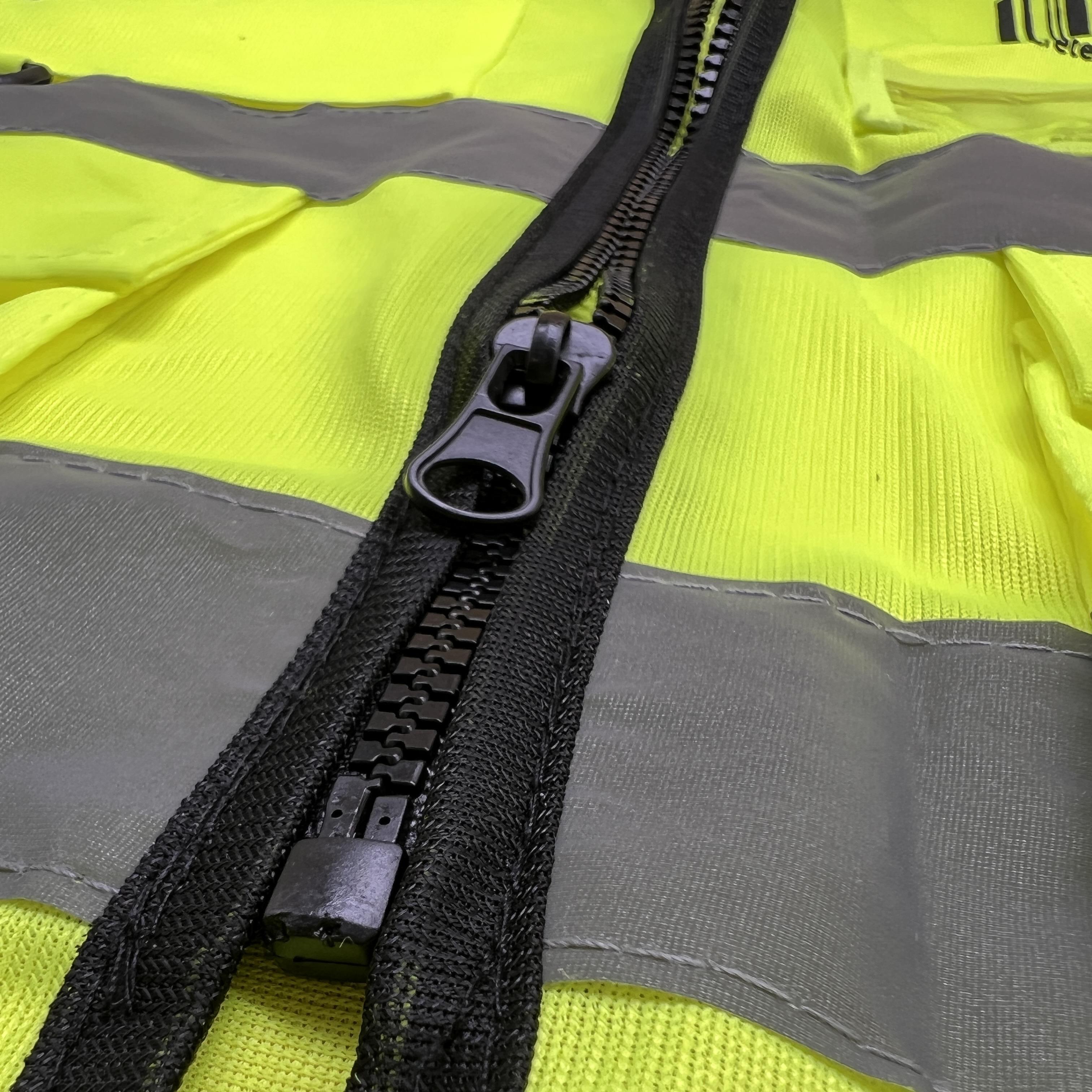 Fluorescent yellow Reflective safety Vest with logo for road safety Mesh for summer