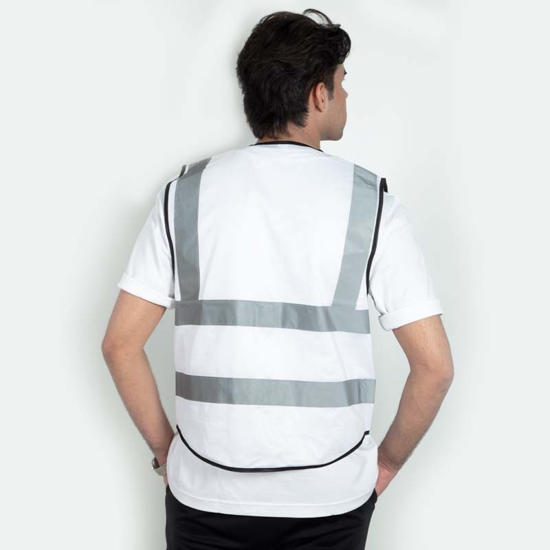 Working Vest for Outdoor Running Cycling Walking at Night  Class 2 High Visibility Zipper Front Safety Vest