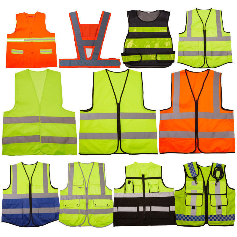 Factory Custom Security Jacket Construction High Visibility Work Reflector Clothing Signaling Safety Reflective reflector vest