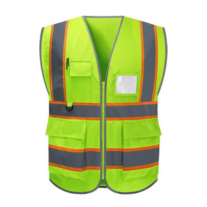 construction safety reflector vest labor jacket security vest  safety vest fabric custom logo polo t shirt men and women