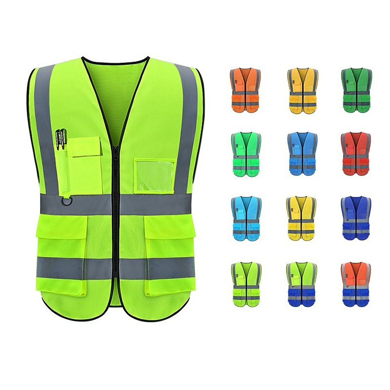 welding clothing security jacket high visibility vest class 2 warning work vest for men workwear volunteer vest with logo