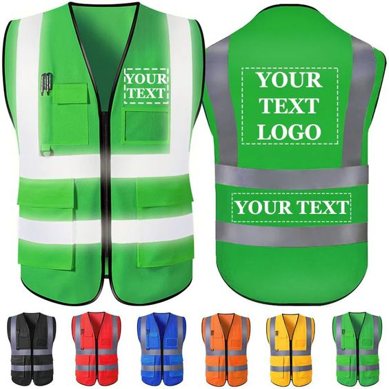 Promotion Custom Blue Red Orange Safety Work Vest with Reflective Strips Reflective Vest for Construction Cycling Motorcycle