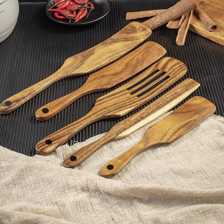 High quality Kitchen Accessories Cooking Tools Utensils Kitchen Cookware Wooden Kitchen Utensil Set For Home