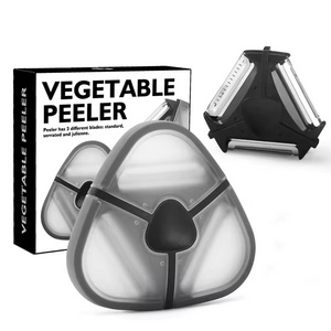 Kitchen 3 in 1 Peeler Rotary Multi-purpose Stainless Steel Potato Peeler Slicer Grater Shredder Vegetable Fruit Peeler