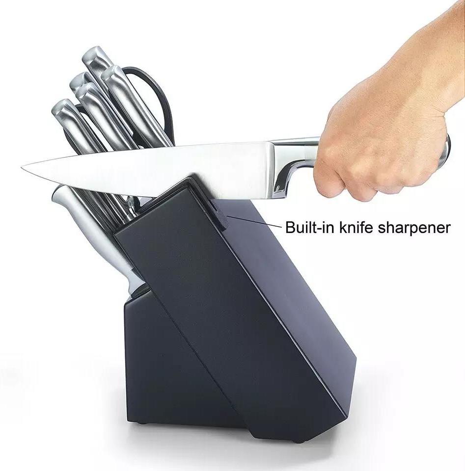 14 Pieces Kitchen Knives Stainless Steel Hollow Handle Self Sharpening Chef Kitchen Knife Set