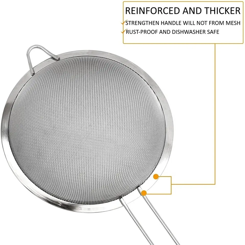 sale well high quality stainless steel strainer Strainer with Double Fine Mesh