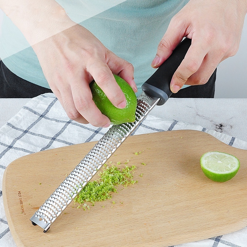 Stainless Steel Mill Cheese Grater Garlic Grater Lemon Zester Citrus Ginger Long Handle Vegetables Manual Slicer