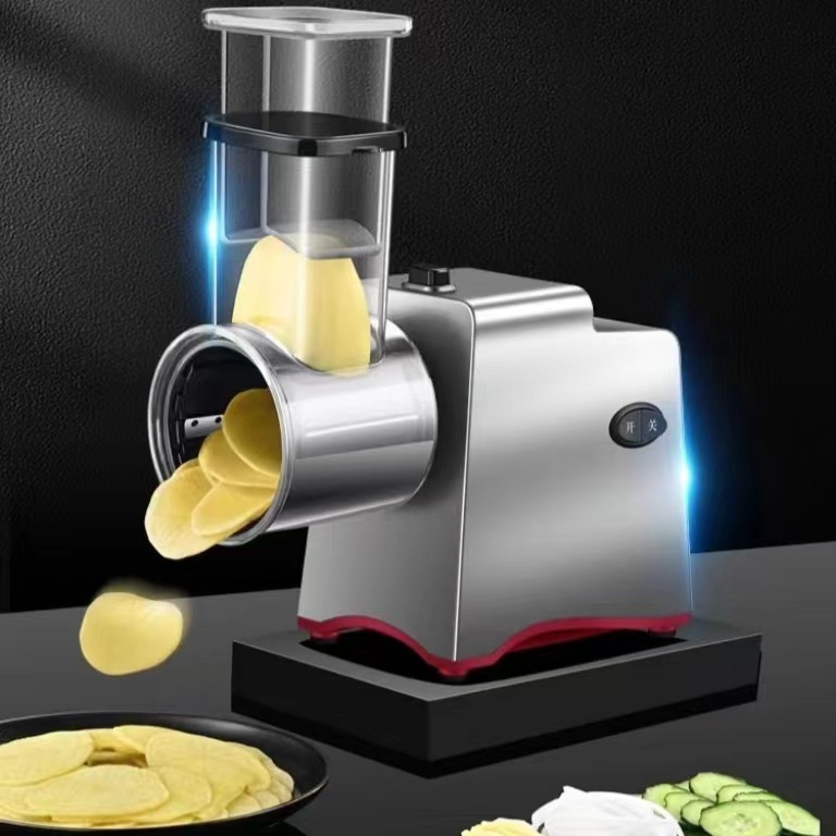 Automatic Electric Vegetable Slicer, Vegetable Cutter, Electric Kitchen Grater with 5 Cone Blades Suitable for Fruit Vegetables