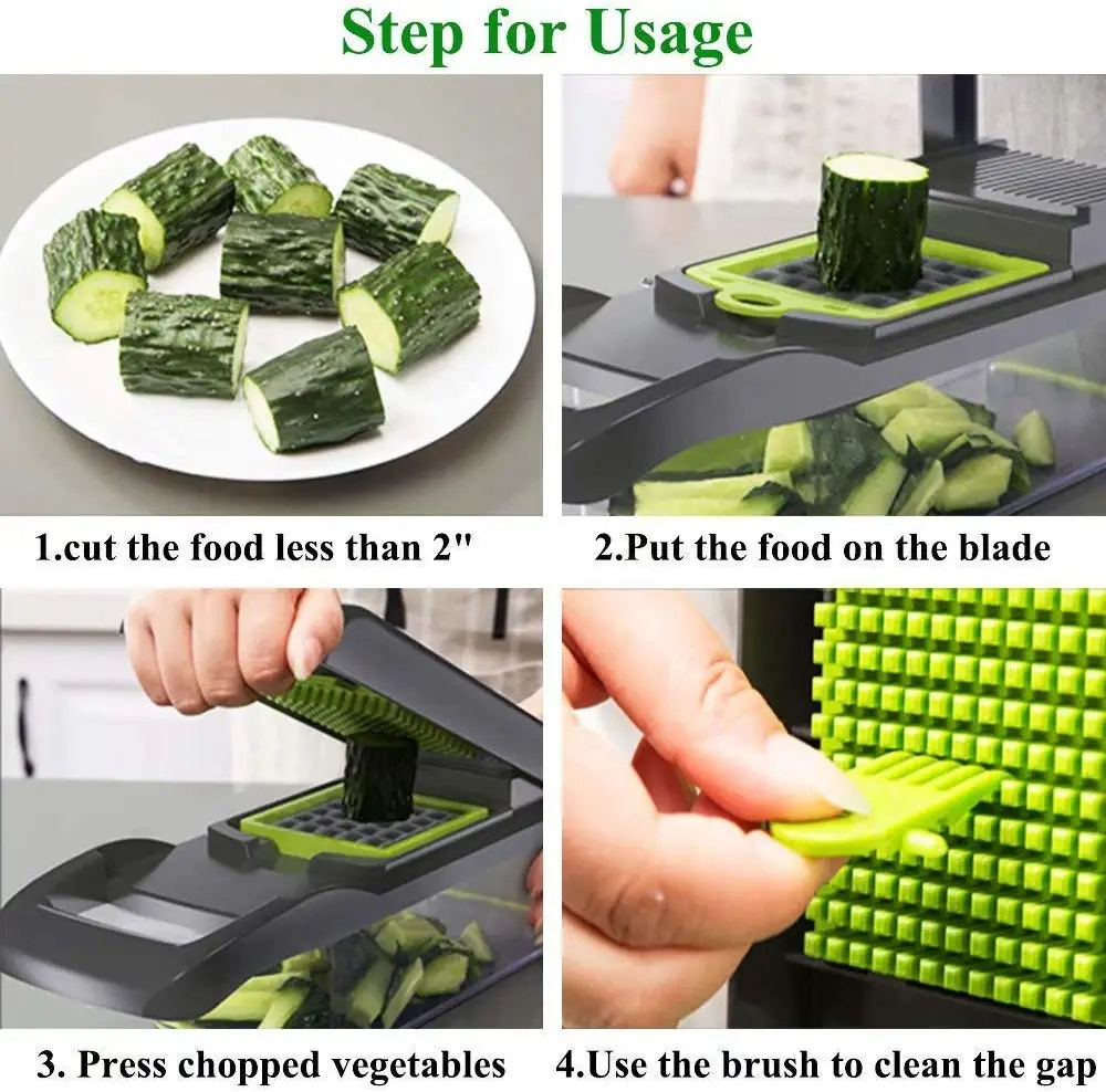 12 in 1 hand operated vegetable slicer food dicer shredder with strainer and egg separator online Fruit & Vegetable Tools