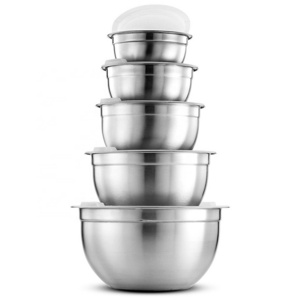 Premium Baking tool Stainless Steel Salad Nesting Bowls Mixing Bowls with Airtight Lids