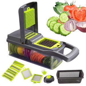 Hot Selling Kitchen Multi 7 In 1 Manual Mandoline Fruit Vegetable Cutter Onion Dicer Veggie Slicer Vegetable Chopper