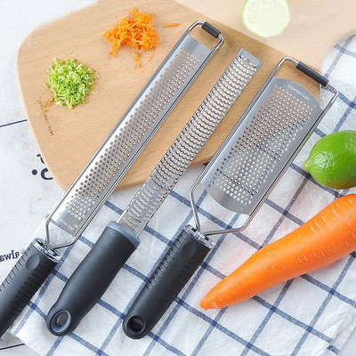 Stainless Steel Mill Cheese Grater Garlic Grater Lemon Zester Citrus Ginger Long Handle Vegetables Manual Slicer