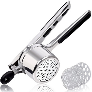 Heavy Duty Stainless Steel Potato Masher and Ricer Kitchen Tool Press and Mash Kitchen Gadget For Perfect Mashed Potatoes