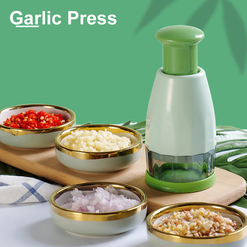 Portable Hand Garlic Press Grinder Pepper Ginger Onion Chopper