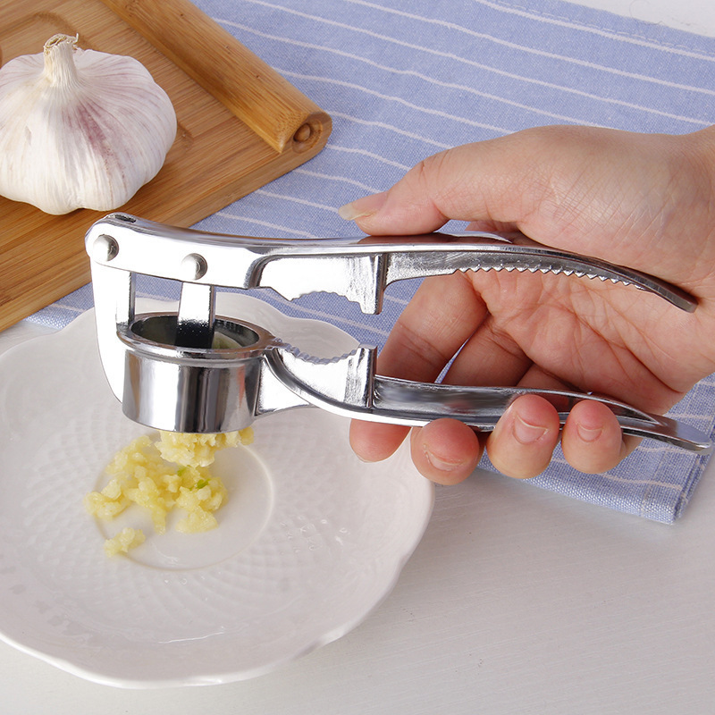 Kitchen Gadgets Multifunctional Garlic Press Crusher Stainless Steel