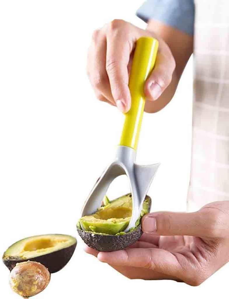 5-in-1 Avocado slicer, Multi-Function Avocado Masher, Fruit Separator with Comfortable Handle