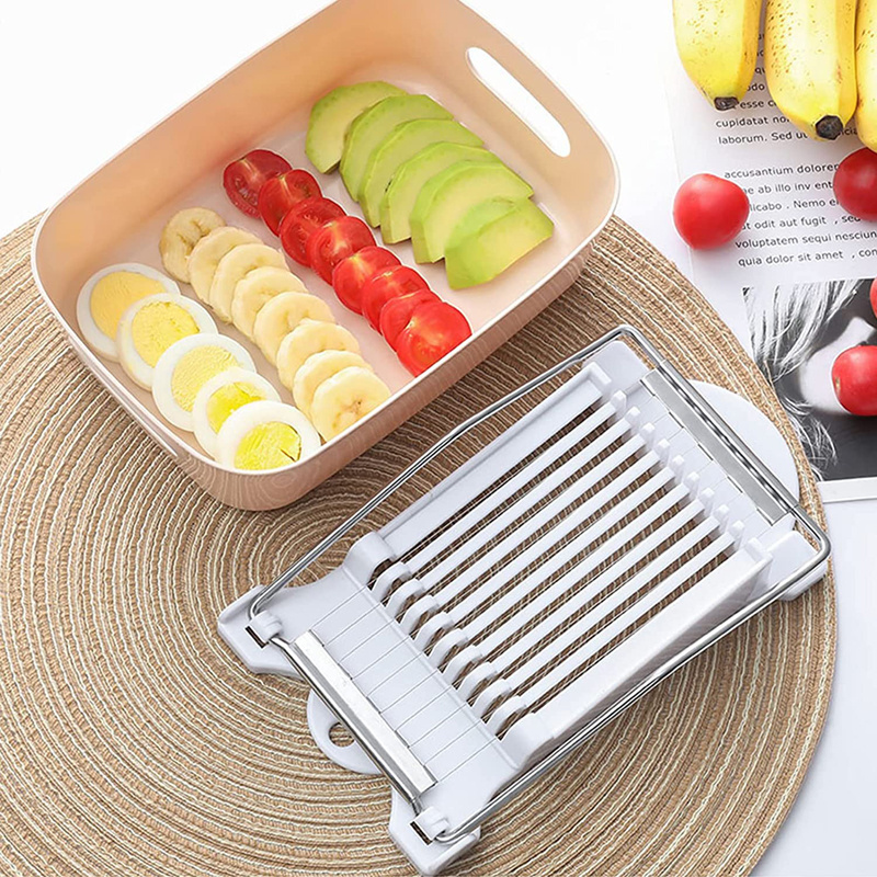 Stainless Steel Wires Banana Slicer Machine Luncheon Meat Slicer for Boiled Egg Fruit Soft Cheese Slicer Cutter