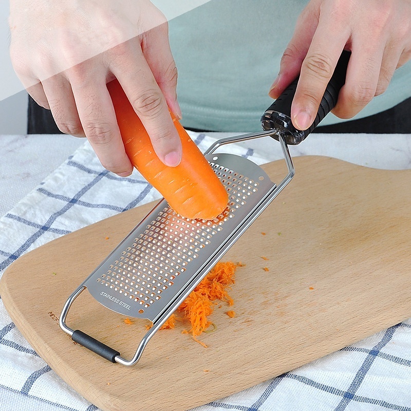 Stainless Steel Mill Cheese Grater Garlic Grater Lemon Zester Citrus Ginger Long Handle Vegetables Manual Slicer