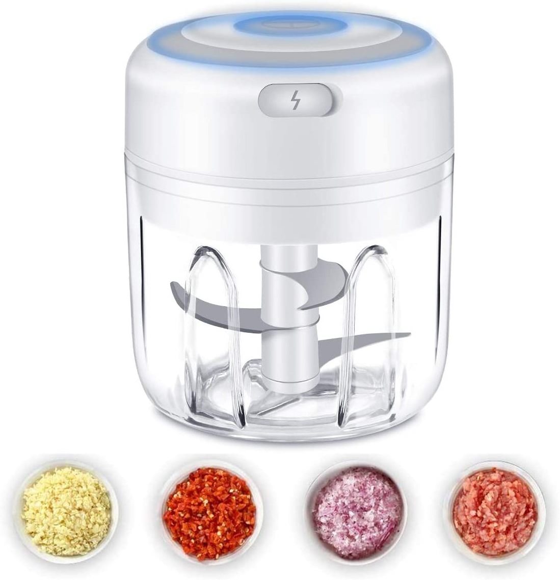 Electric vegetable chopper Powerful Electric garlic cutter to Chop Fruits,Vegetables,Herbs,Nuts,Onions, Garlics for salad