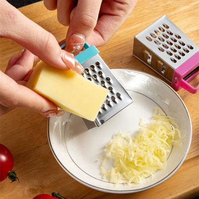 Mini 4 Sides Cheese Grater Ginger Stainless Steel Small Box Graters For Kitchen Slicer