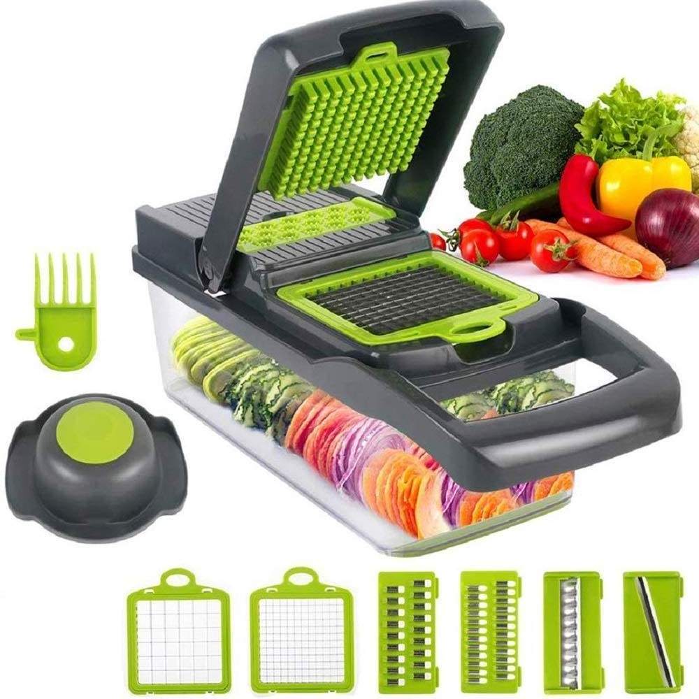 Hot Selling Kitchen Multi 7 In 1 Manual Mandoline Fruit Vegetable Cutter Onion Dicer Veggie Slicer Vegetable Chopper