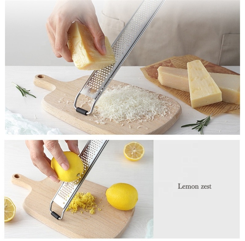 Stainless Steel Mill Cheese Grater Garlic Grater Lemon Zester Citrus Ginger Long Handle Vegetables Manual Slicer