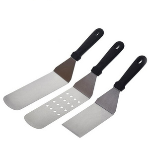 Steel Stainless Metal Spatula Set Kitchen BBQ Tools Including Griddle Scraper Pancake Flipper Hamburger Turner for Home Use