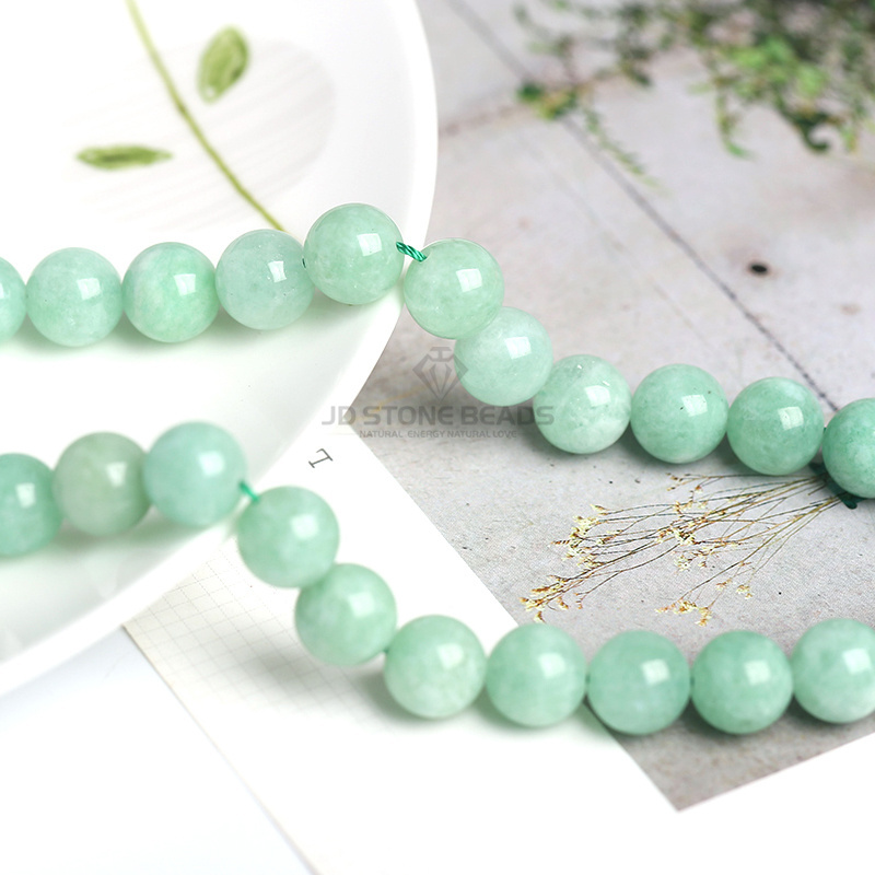 6/8/10mm Natural Green Myanmar Jade Beads Round Loose Stone Beads Real Jade Beads For Jewelry Making