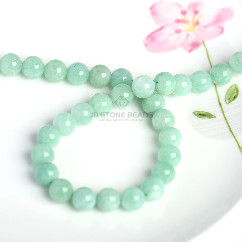 6/8/10mm Natural Green Myanmar Jade Beads Round Loose Stone Beads Real Jade Beads For Jewelry Making