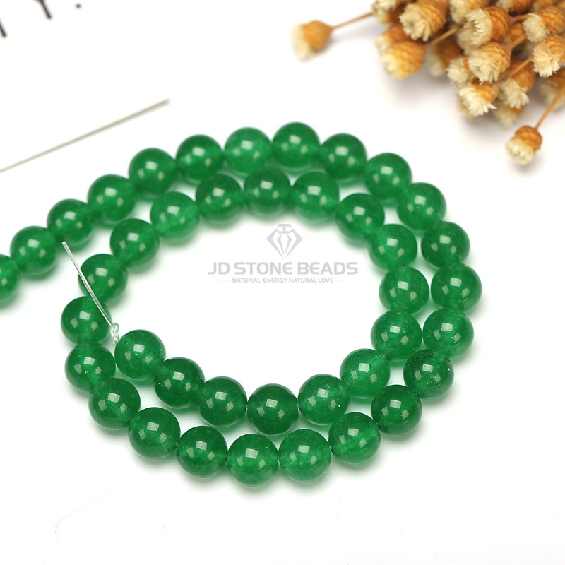 Natural Green Jade Nephrite Beads Matte Green Chalcedony Gemstone Faceted Round 4mm Tiny 12mm Big Diy Charm Beads For Jewelry Ma