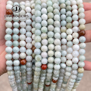 High Quality 6mm 8mm 10mm Natural Light Color Myanmar Emerald Jade Round Loose Spacer Beads for Jewelry Making