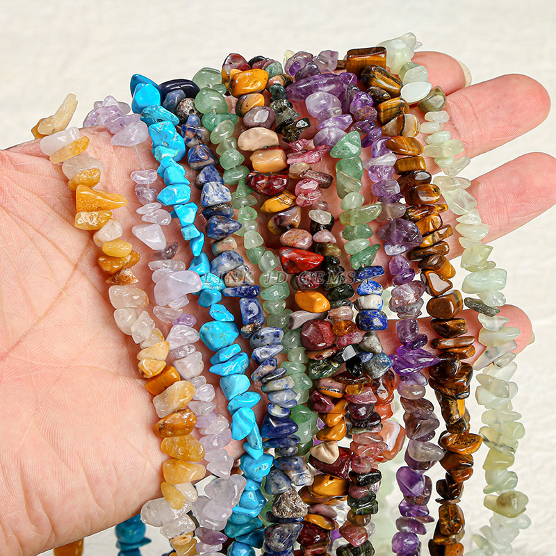 Natural Gravel Loose Gemstone Beads Jade Chalcedony Stone Chips Beads For Necklace Earring Bracelet Making Diy Accessories