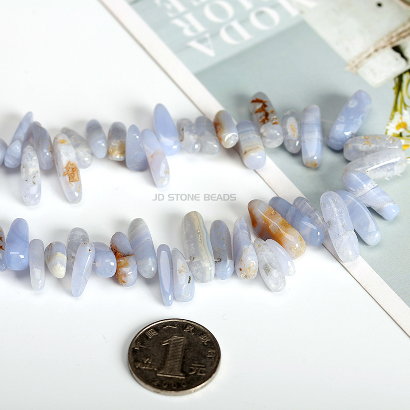 Loose Bead Strand Crystal Chips Quartz Stone Larimar Jade Irregular Chip Beads for Jewelry Making