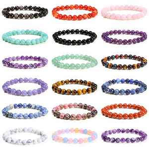 JD Gems Powerful Chakra Gemstone Energy Meditation Fengshui Bangle Jewelry Natural Yooperlite Quartz Agate Stone Beaded Bracelet