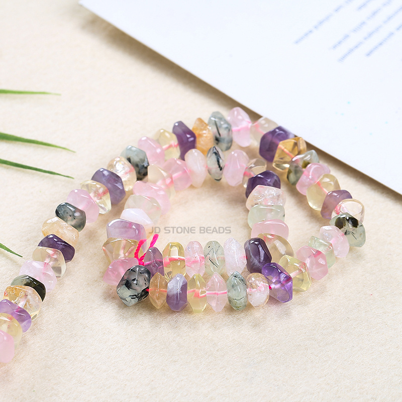 Wholesale natural semi-precious stones irregular shape amethyst apatite lapis lazuli beads for jewelry making DIY necklace