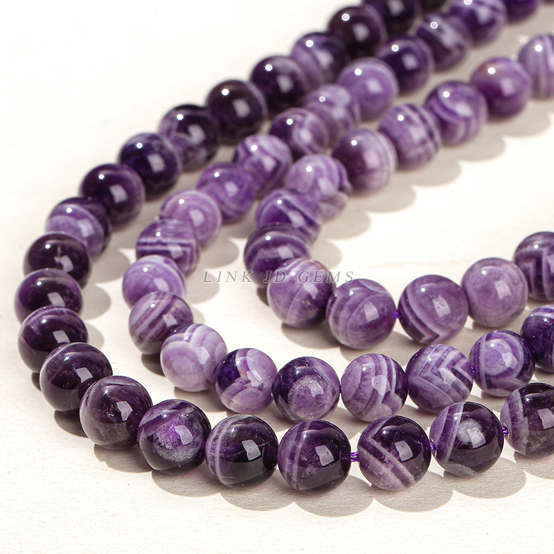 JD Wholesale Good Selling Natural Dream Amethyst Amethyst Beads Healing Stones Jewelry Hand-Made Ornament For Jewel