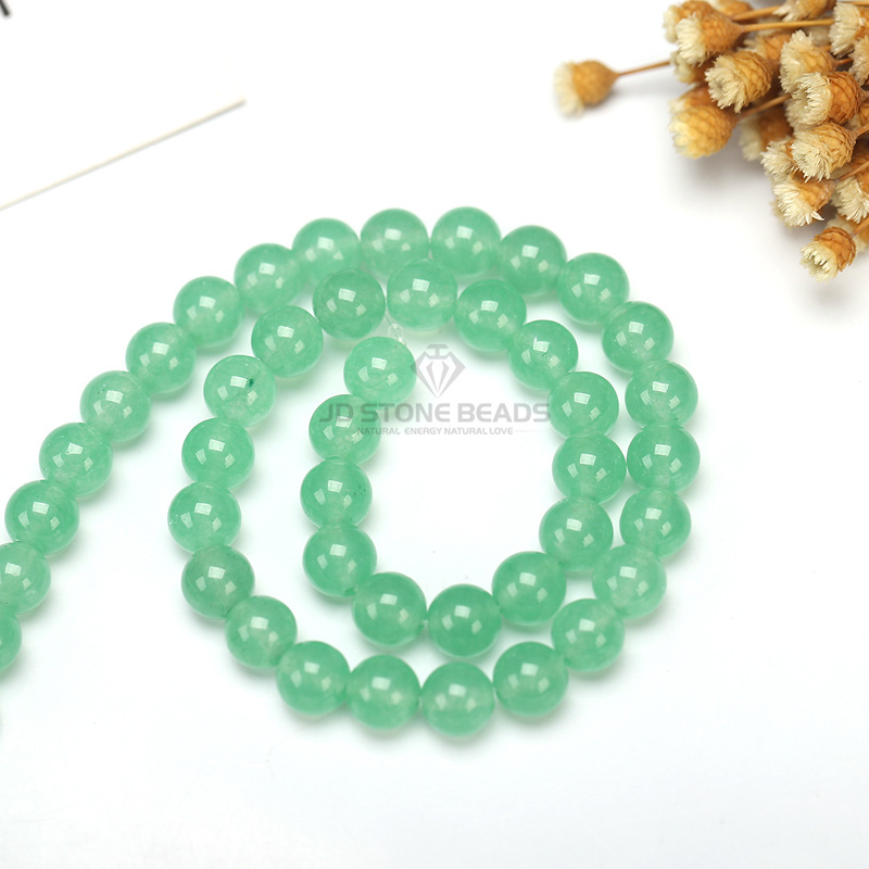 Natural Green Jade Nephrite Beads Matte Green Chalcedony Gemstone Faceted Round 4mm Tiny 12mm Big Diy Charm Beads For Jewelry Ma