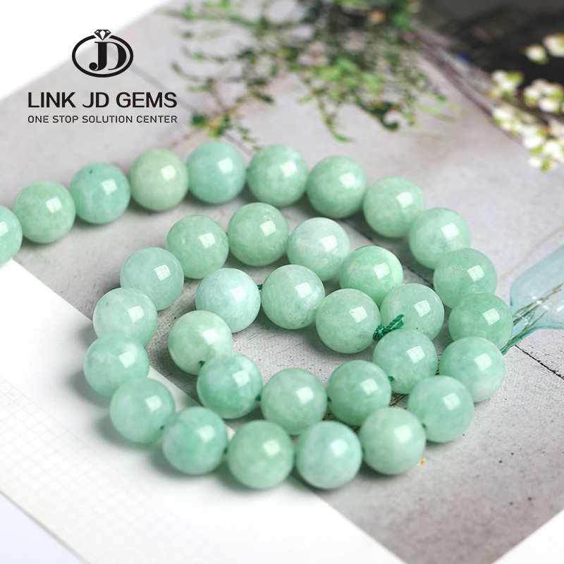 6/8/10mm Natural Green Myanmar Jade Beads Round Loose Stone Beads Real Jade Beads For Jewelry Making