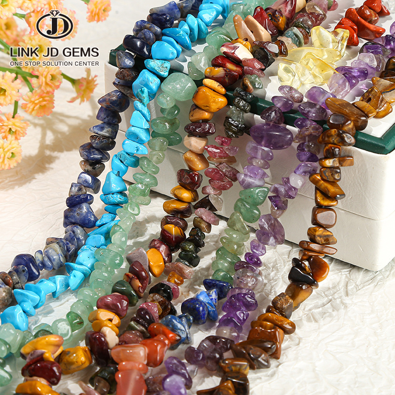 Natural Gravel Loose Gemstone Beads Jade Chalcedony Stone Chips Beads For Necklace Earring Bracelet Making Diy Accessories