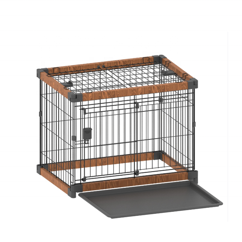 Japan Large  cheap Wood Easy Carry Indoor Kennel Folding  Pet Crate cage for dog and cat