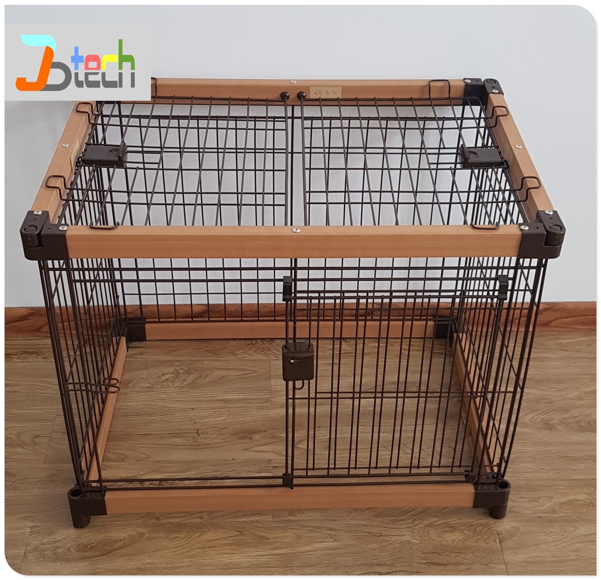 Japan Large  cheap Wood Easy Carry Indoor Kennel Folding  Pet Crate cage for dog and cat