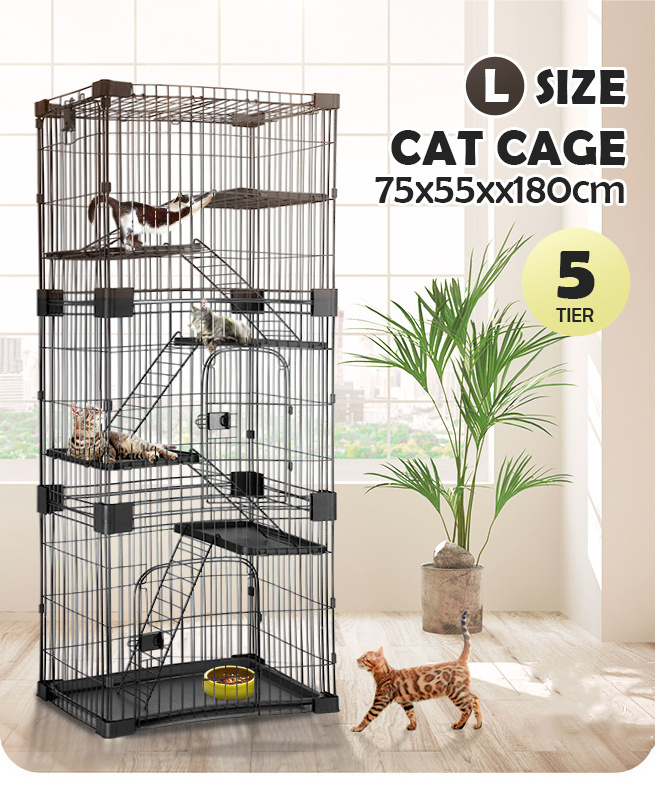 Collapsible cage cat home house pet pen cages for animals carrier for big dog