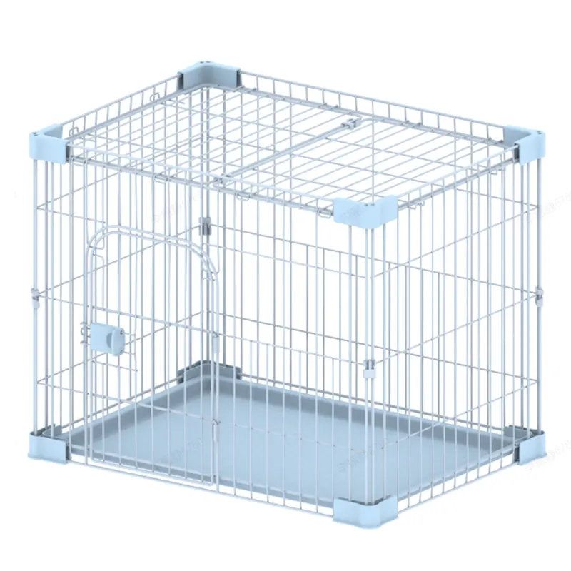 Single door xl wire mesh pet dog crate with floor for small and medium dogs