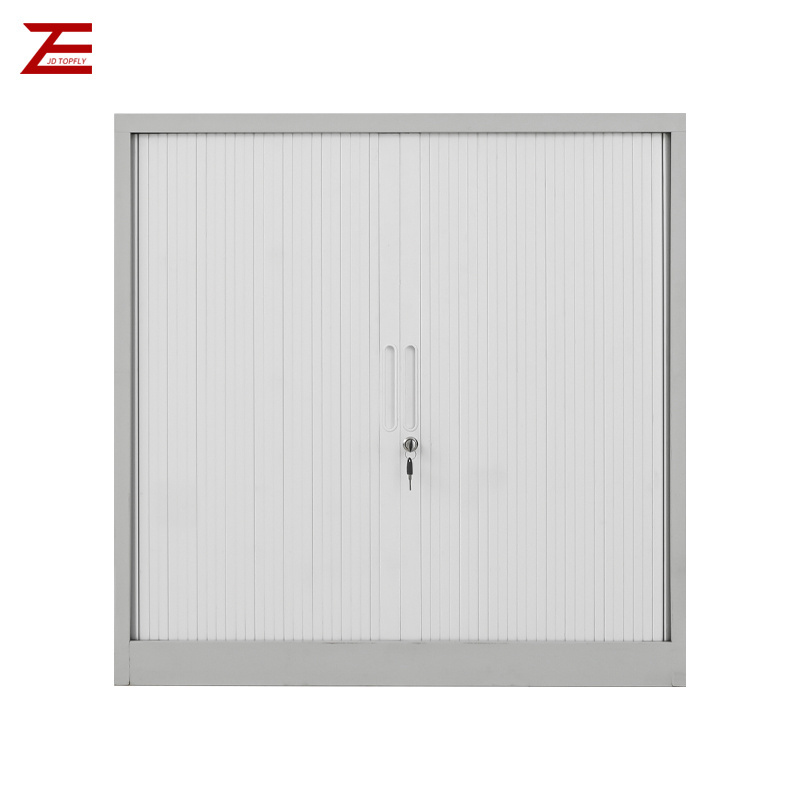 Wholesale Customized Steel Office Furniture Gray White Modern Tambour Door Metal Storage File Cabinet