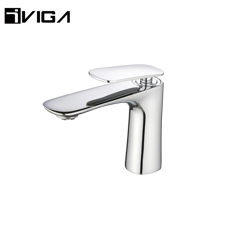 Good Quality CUPC Chrome Plating Single Lever Waterfall Wash Face Basin Sink Mixer Taps Bathroom Basin Faucet